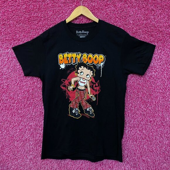 Betty Boop No Doubt Inspired Betty Graffiti Spell-Out Tee L - Picture 1 of 4